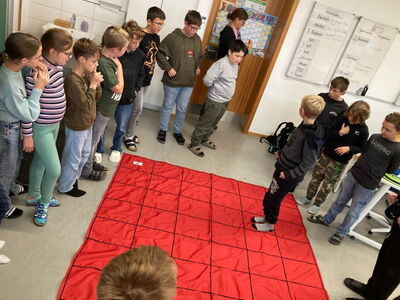 Gruppenbild während eines Spiels